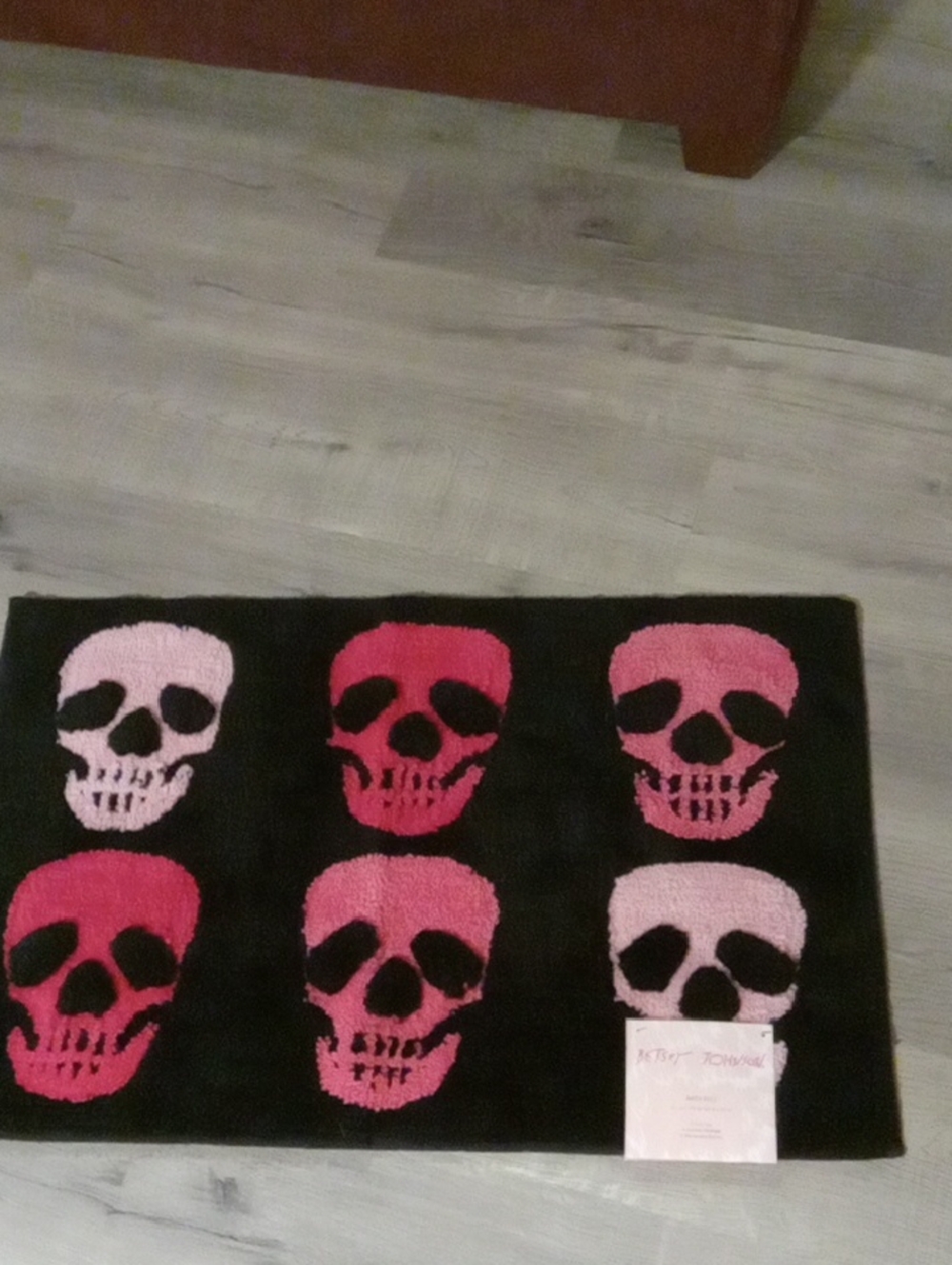 Betsey Johnson Halloween Skulls Rug NWTS